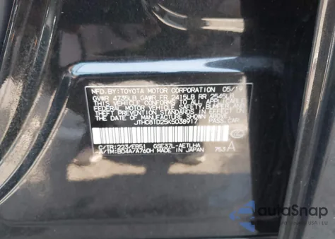 2019 Lexus Is 300 from USA, damaged, VIN JTHC81D25K5038917